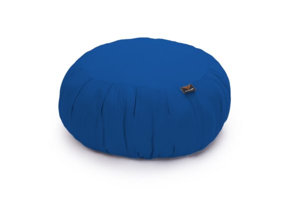 Coussin en coton bleu